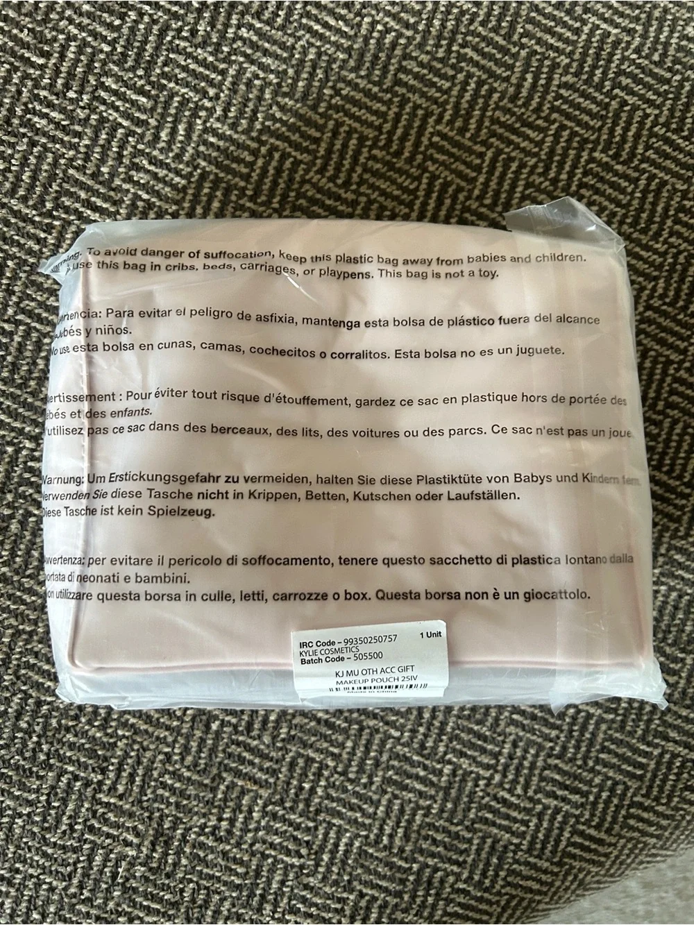 Kylie Cosmetics Pink Travel Makeup Pouch